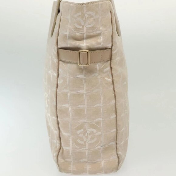 CHANEL New Travel Line Tote Bag Nylon Pink Gold CC Auth BA4944 - Picture 6 of 16